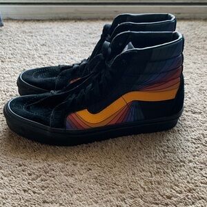 Vans‎ Men's Black and Yellow High-Top Sneakers Size 8